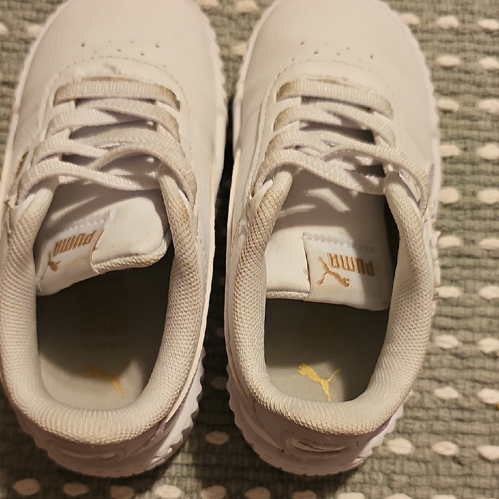 Puma Kids White and Purple  Sneakers